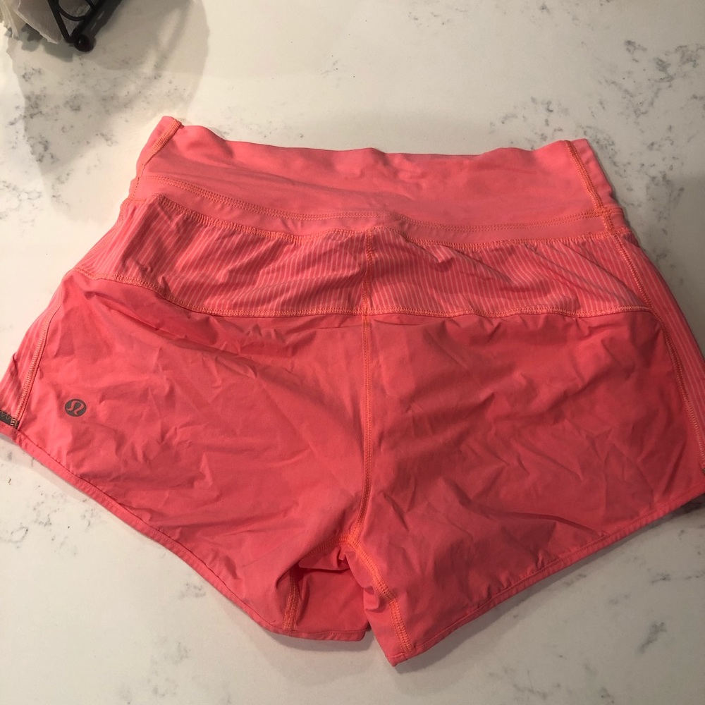 Coral Lululemon Shorts